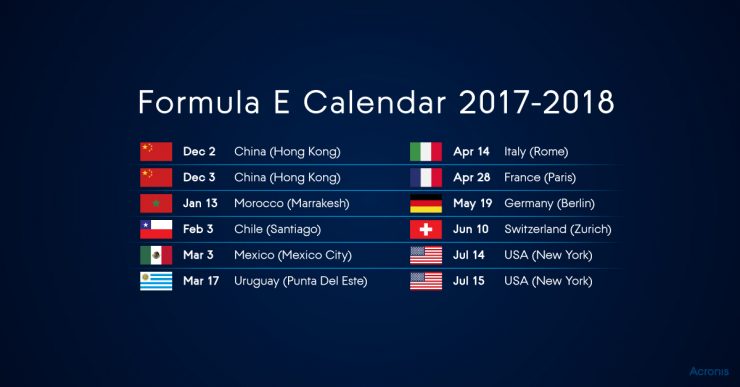 2018 ABB FIA Formula-E Calendar - Motorsport Technology