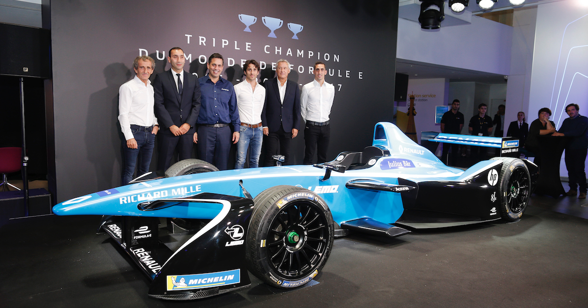 Renault e.dams Formula E 1 Sponsor Uomo Full Zip Felpa 