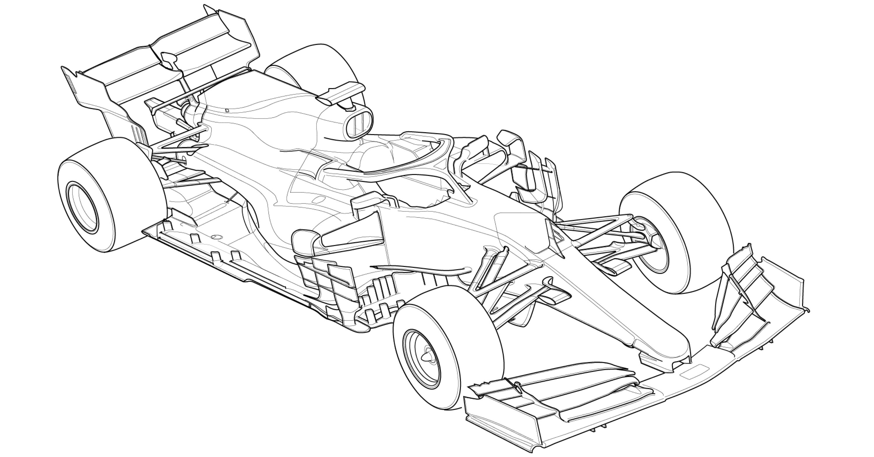 Realistic drawing of a f1 car on Craiyon