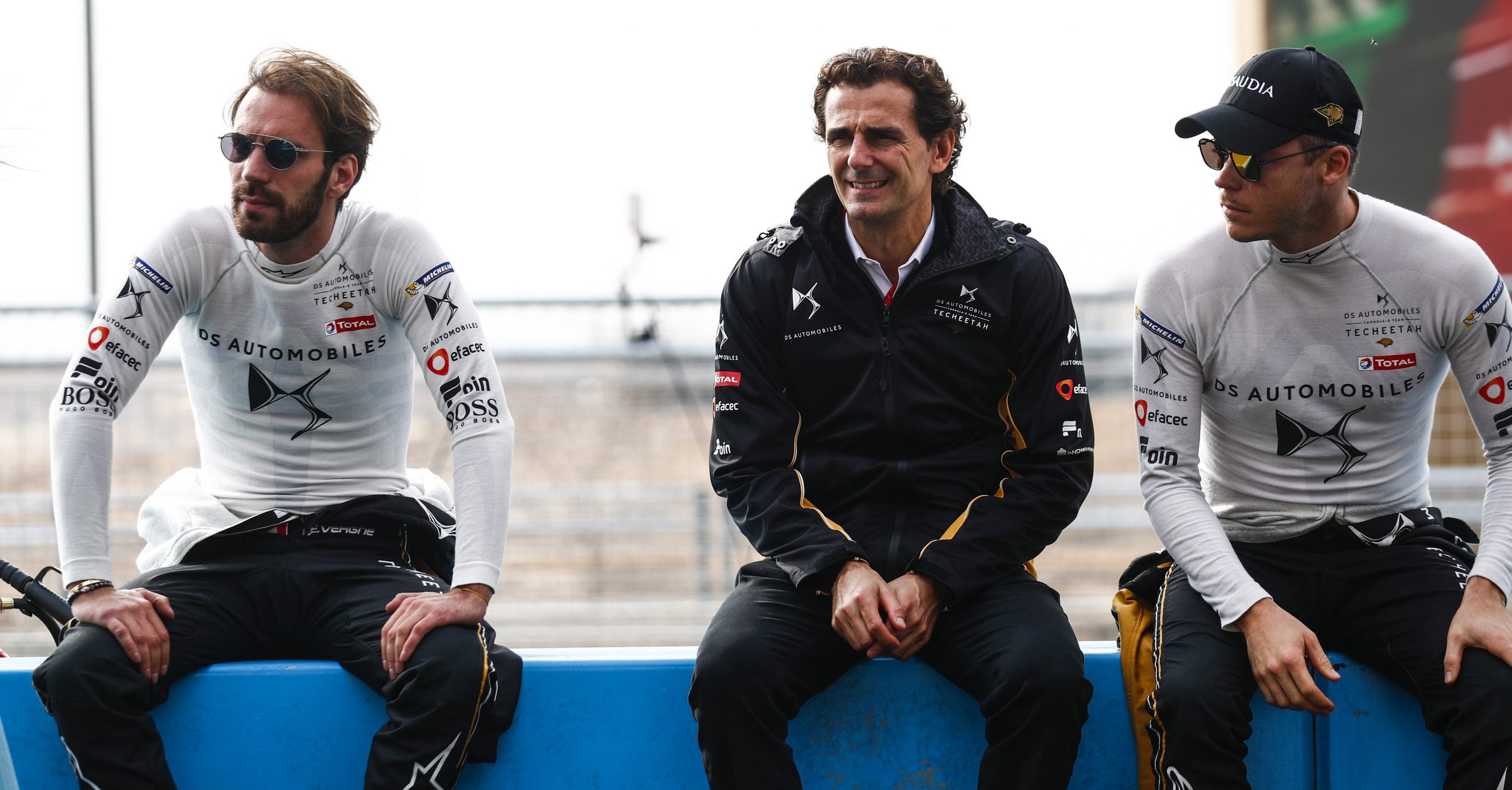 Jean Éric-Vergne and Andre Lotterer with Sporting and Technical Director Pedro de la Rosa
