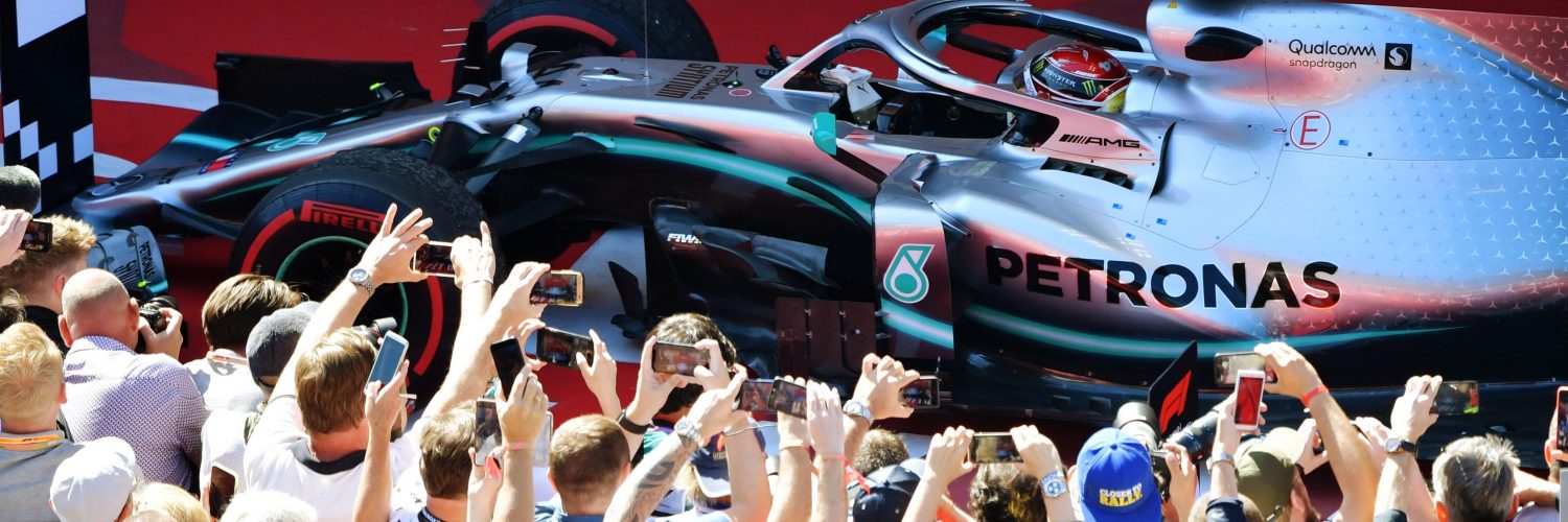 Lewis Hamilton celebrates his Spanish Grand Prix victory